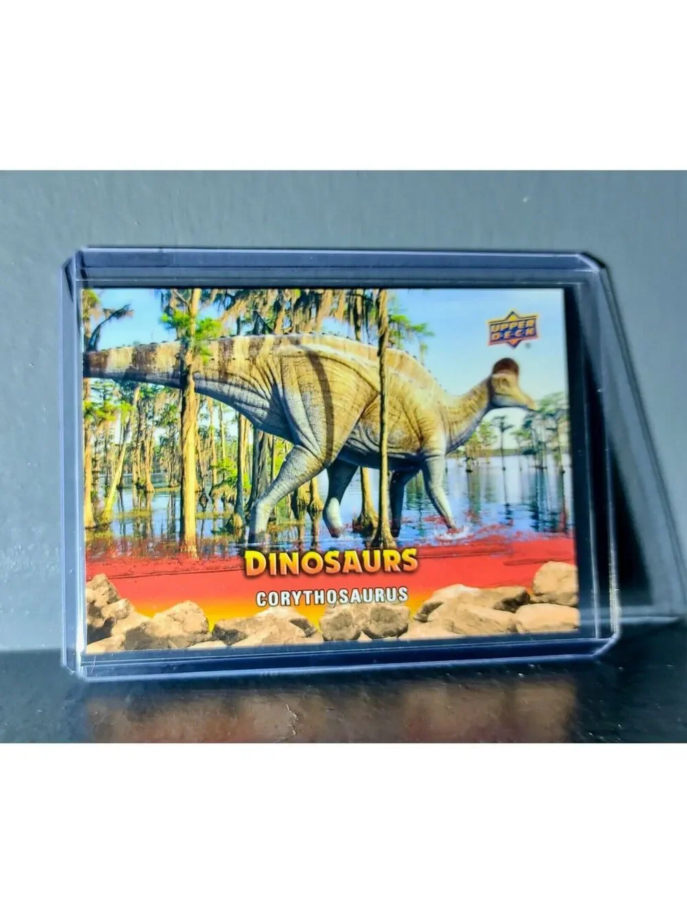 2015 Upper Deck Dinosaurs Corythosaurus Extinction Red Parallel #26 Card
